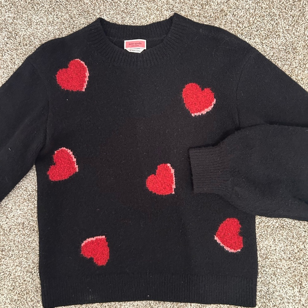 kate spade Heart Pop Wool Sweater (XS)